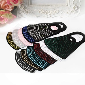 wholesale warm dust and wind proof cotton party accessories masked PM 2.5 fashion  rhinestone face masked