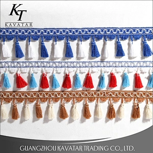 Tassel lace trimming colorful design for garment