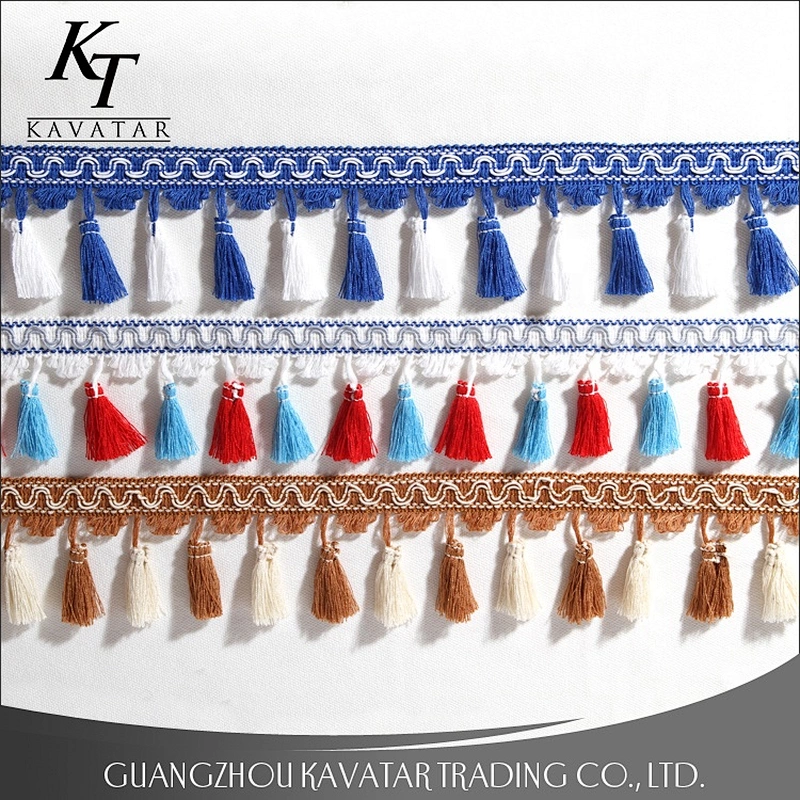 Tassel lace trimming colorful design for garment