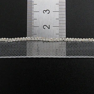 Wholesale Chain lace trim beaded 1.3 cm Sew-On lace trim Polyester net mesh Lace trimmings wedding for clothes  Accessories