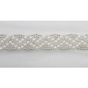 Wholesale Embroidery beaded lace trim 5 cm Mesh fabric lace trims beautiful Accessories for dress 3D wedding Designer