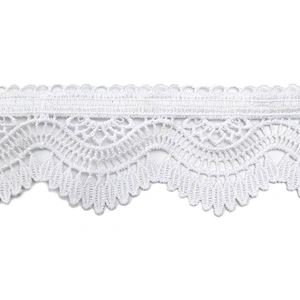Wholesale sequins Lace Trim Water soluble lace white bridal lace trim Embroidery Sequin Tape For Dress cheap