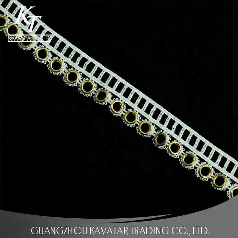 Wholesale Latest Design 2.5cm Eyelet Lace Trimming Eyelet belt