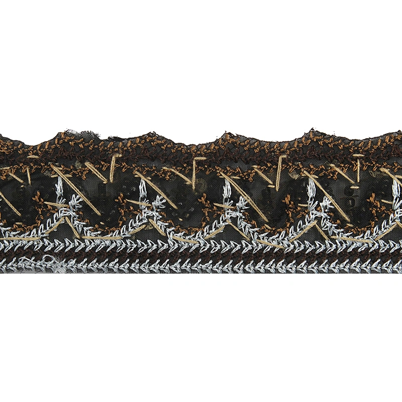 kavatar  wholesale new Handmade Bead lace Embroidered Tulle Trim wedding with Accessories Beads Rhinestones
