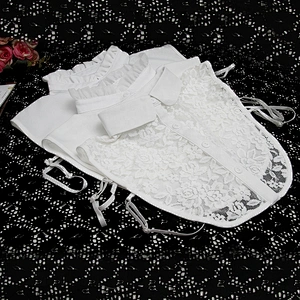 Autumn winter shirt collar versatile Korean water soluble shirt court  studded diamond base lace collar fake
