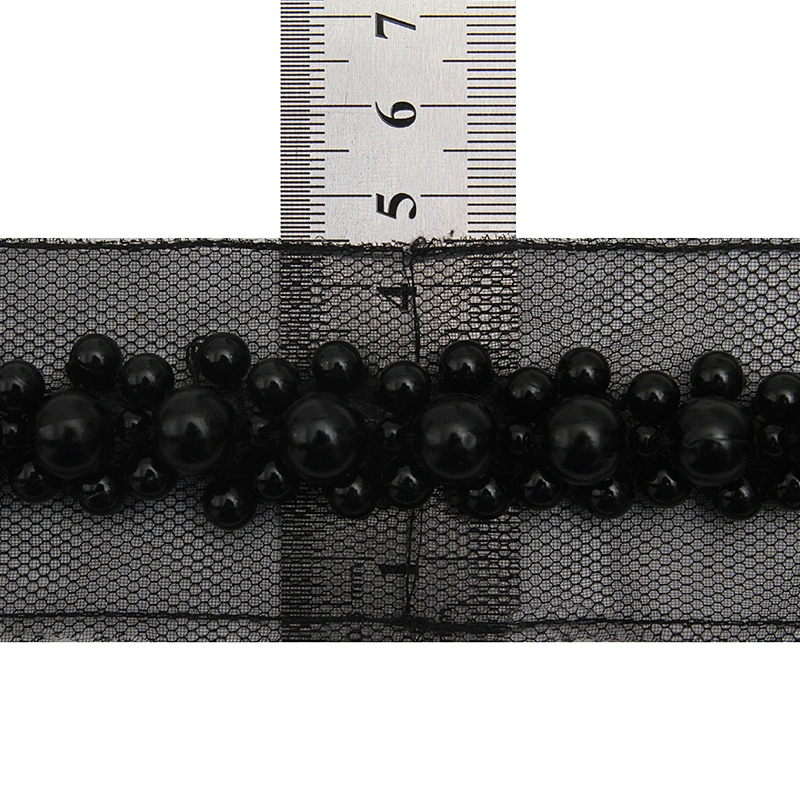 kavatar  wholesale new Handmade Bead lace Embroidered Tulle Trim wedding with Accessories Beads Crystals & Rhinestones
