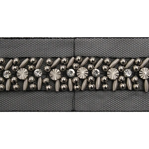 kavatar  wholesale new Handmade Bead lace Embroidered Tulle Trim wedding with Accessories Beads Crystals & Rhinestones