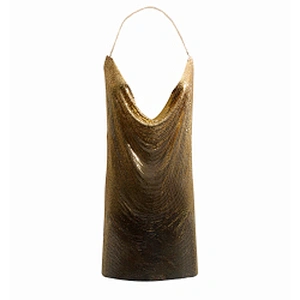 New Design Women Casual Skirt Dress sexy lady backless party dress fashion clothing Aluminum Mesh  Mini Dress allure couture