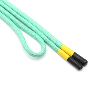 Wholesale  Cords Polyester Garment Drawstring rope Hoodie Rope flat rope Custom Garment Accessories Fashion Silicone End Tips