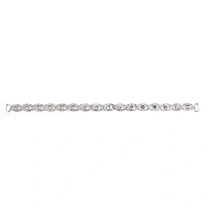 Wholesale Women Evening Party Dress Camisole  Plated tassel fringe alloy Rhinestone Chain Trim Bra Crystal Shoulder Strap