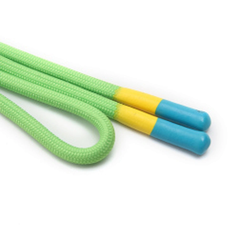 Wholesale  Cords Polyester Garment Drawstring rope Hoodie Rope flat rope Custom Garment Accessories Fashion Silicone End Tips