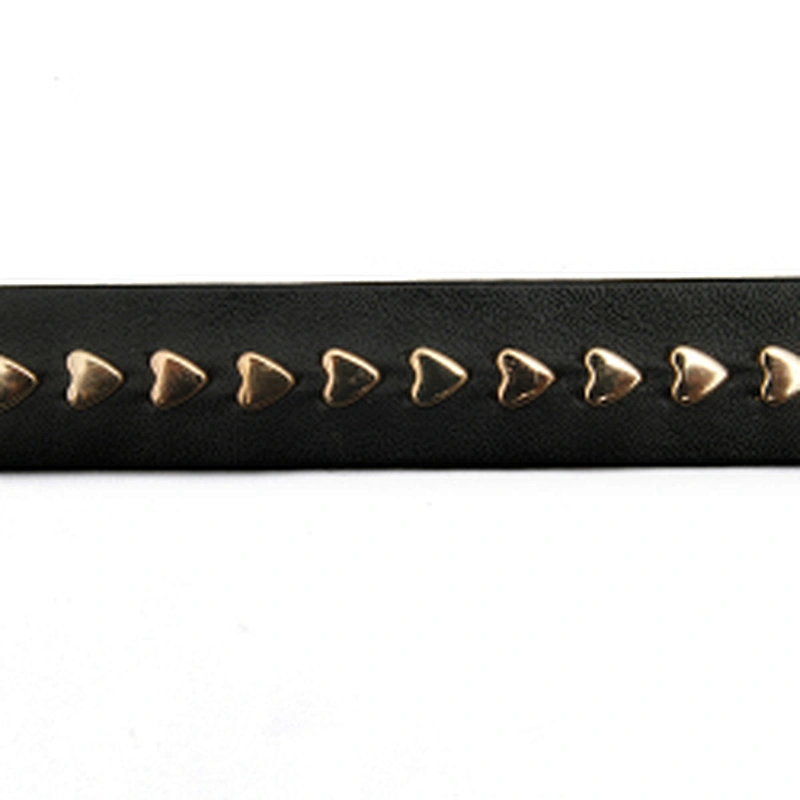 wholesale garment rivets Trimming PU trim Heart-shaped Sew on fabric Design rivets for bags fashion custom flat rivet studs