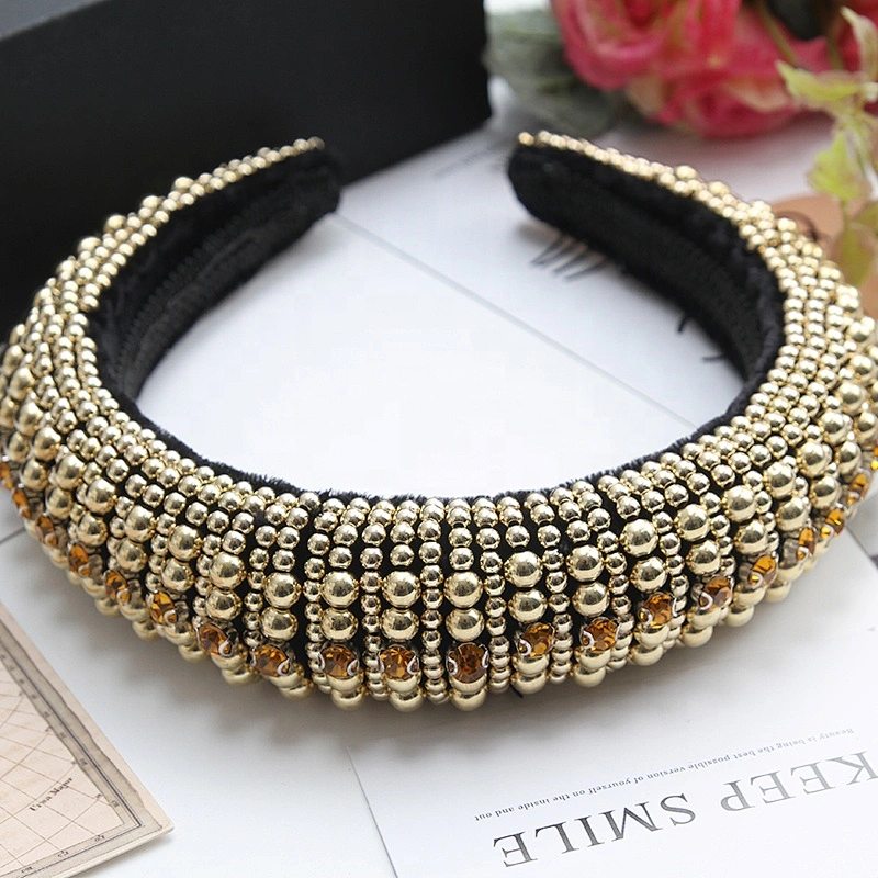 Wholesale Women High quality fashion headbands with rhinestones Hairbands Gold Headband