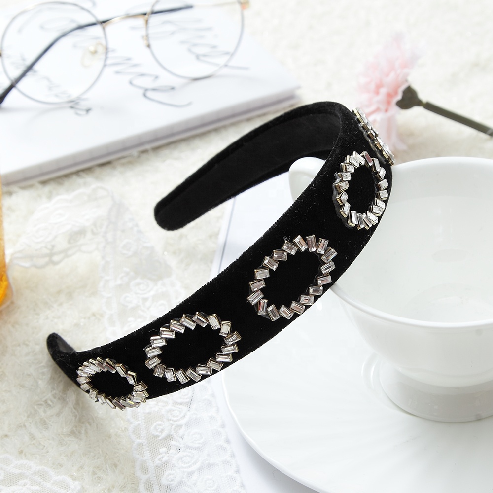 American style diamond monochrome hair band, web celebrity street party fashion hair band, hair accessories
