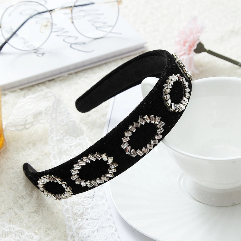American style diamond monochrome hair band, web celebrity street party fashion hair band, hair accessories
