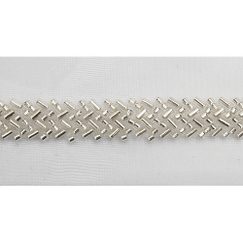 wholesale Embroidery beaded lace trim 3.9 cm Mesh fabric lace trims beautiful Accessories for dress 3D wedding Designer