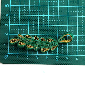 Chinese knot button frog closure Golden classical hand-made clothing qipao plate button custom clothing accessories decoration