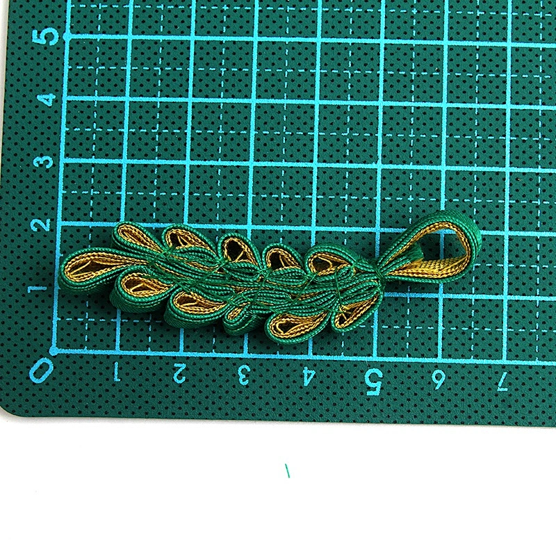 Chinese knot button frog closure Golden classical hand-made clothing qipao plate button custom clothing accessories decoration