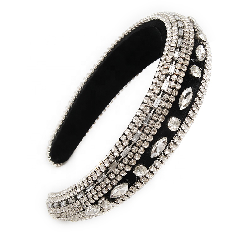 wholesale rhinestone hair band sponge flannel creative fluffy fashion girls hair band hair band women baroque