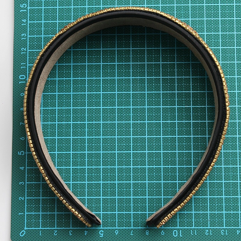 fashion headbands with rhinestones Wholesale JET MIXED CRYSTAL Topaz rhinestone chain Headband Hairbands DESIGNER HEADBANDS