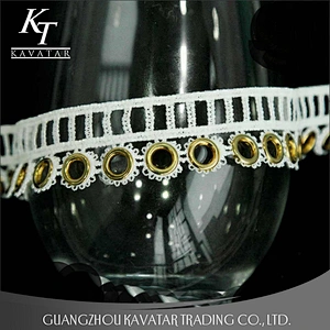 Wholesale Latest Design 2.5cm Eyelet Lace Trimming Eyelet belt