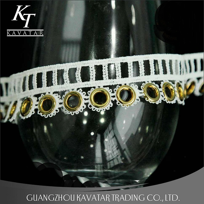 Wholesale Latest Design 2.5cm Eyelet Lace Trimming Eyelet belt