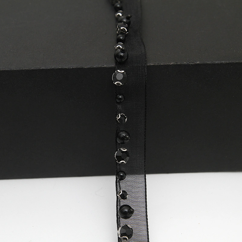 kavatar  wholesale new Handmade Bead lace Embroidered Tulle Trim wedding with Accessories Beads Crystals & Rhinestones