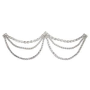 Wholesale Women Evening Party Dress Rhinestone Chain Trim crystal chain trim apparel Accessories