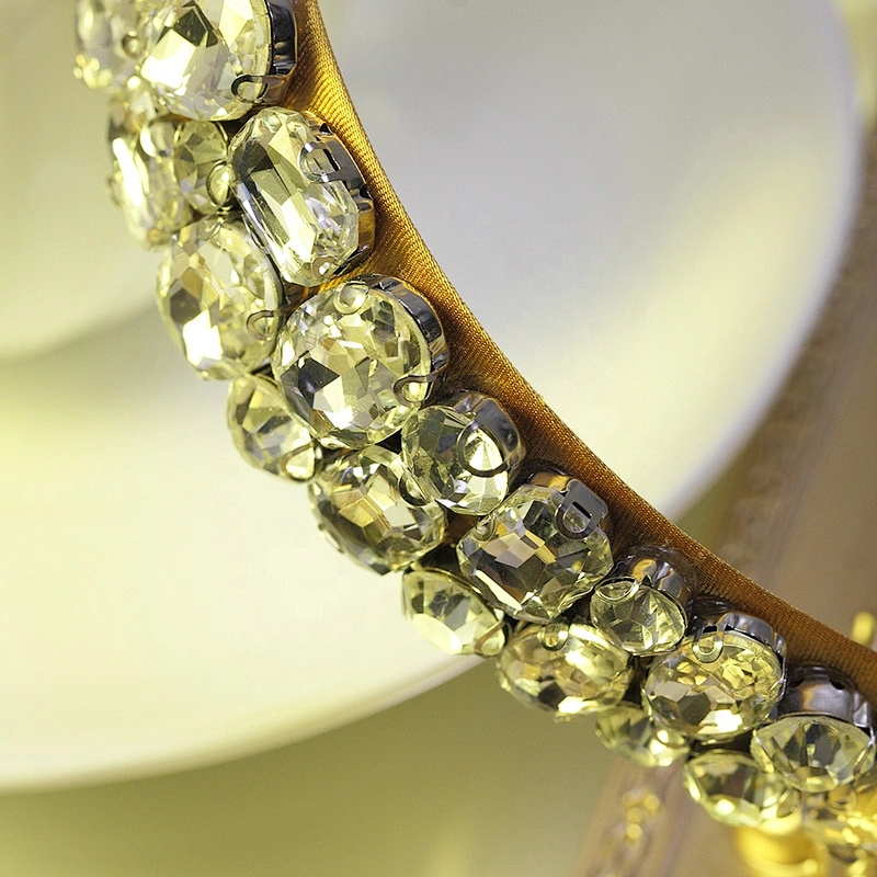 Korean version of rhinestone hairband female glass color simple simple wind lady hairband, headband