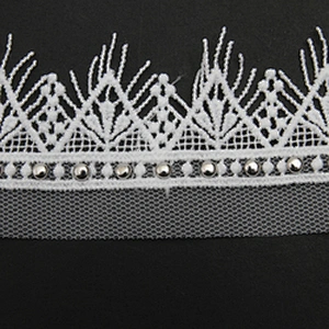 Wholesale 4.5cm Size Studs trim ribbon diy handmade costume dress sewing bead lace trim Design Rivets Trims