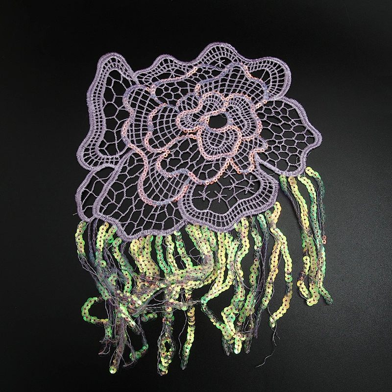 Wholesale water - soluble bead embroidery lace clothing accessories can be decorated wedding dress shoes and hats