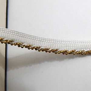 Wholesale Chain lace trim beaded 0.8 cm Sew-On lace trim Lace trimmings for clothes  Accessories Copper