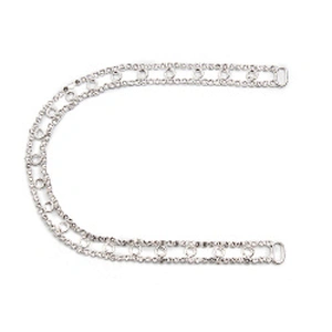 Wholesale Women Evening Party Dress Camisole  Plated tassel fringe alloy Rhinestone Chain Trim Bra Crystal Shoulder Strap