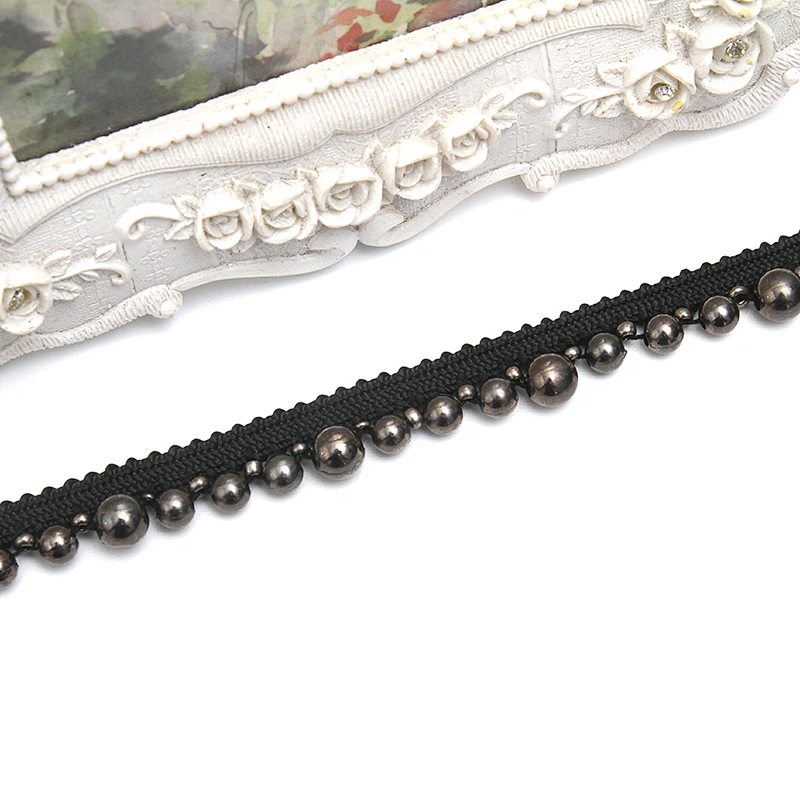 kavatar  wholesale new Handmade Bead lace Embroidered Tulle Trim wedding with Accessories Beads Rhinestones