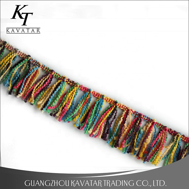 Wholesale Customized Hight Quality Colors Cotton Tassels Curtain Fringe