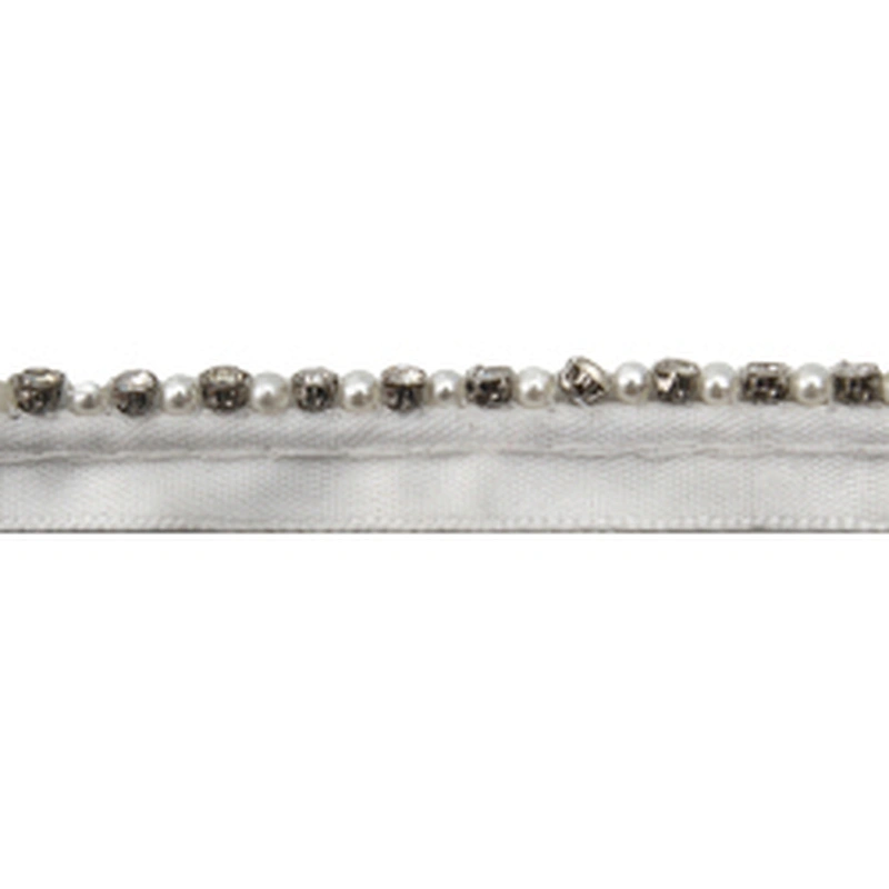 kavatar  wholesale new Handmade Bead lace Embroidered Tulle Trim wedding with Accessories Beads Crystals & Rhinestones