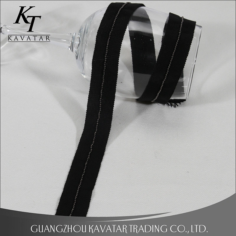 Factory Price Polyester Grosgrain Tape With Mini Accessories Bead