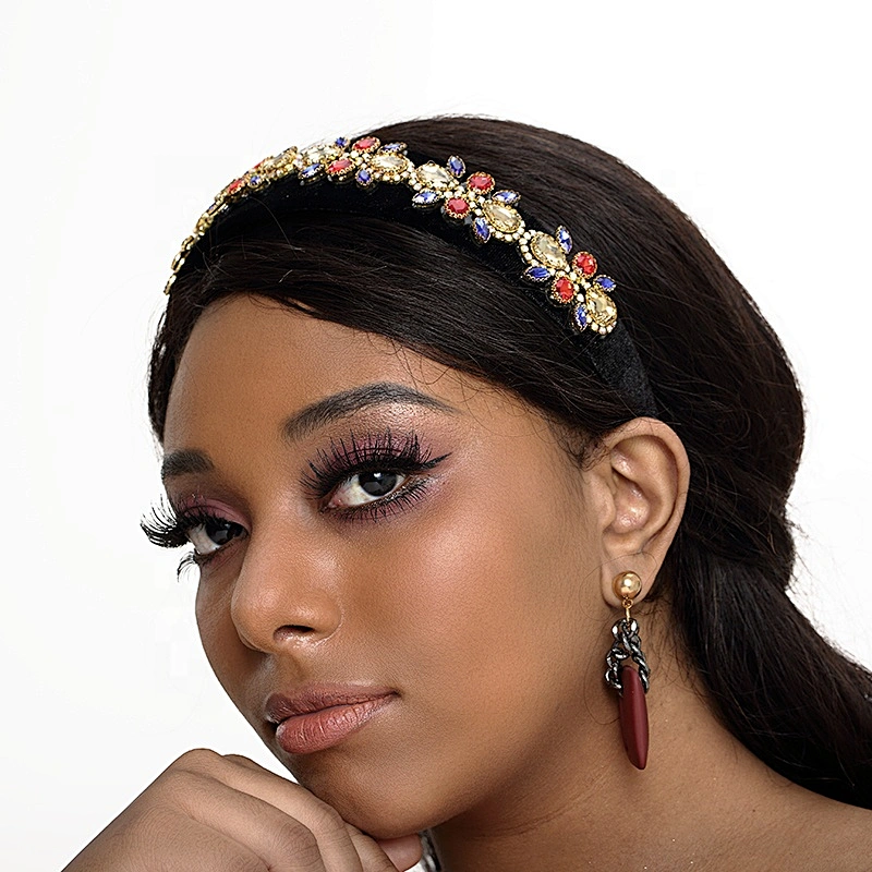Wholesale Rhinestone headbands headband for woman Furry Headbands Women hair band fashion