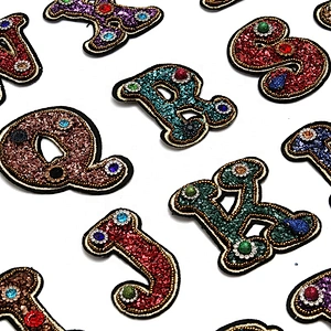 Christmas Cherry Flower Decorative Sew on Rhinestone Beaded Patches Wholesale patches for clothing