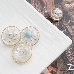 European and American style clothing rhinestone buttons crystal pearl clothing accessories wholesale butt,crystal button