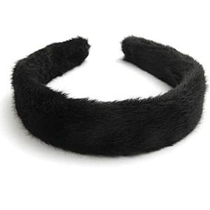 Factory sells colorful hair plush tie elastic creative fluffy fashion hair hoop woman hairband girls headbands fur headband