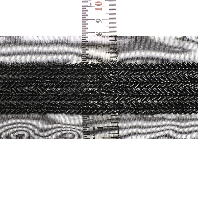 Wholesale Embroidery beaded lace trim 7.8 cm Mesh fabric lace trims beautiful Accessories for dress 3D wedding Designer