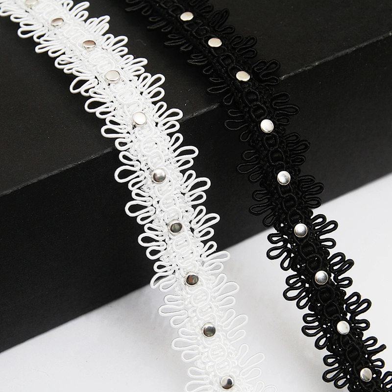 wholesale garment rivets Trimming lace trim fabric Design rivets for bags fashion custom crystal flat rivet studs