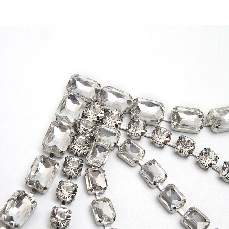 Wholesale Women Evening Party Dress Rhinestone Chain Trim crystal chain trim apparel Accessories