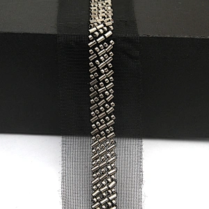 wholesale Embroidery beaded lace trim 3.9 cm Mesh fabric lace trims beautiful Accessories for dress 3D wedding Designer