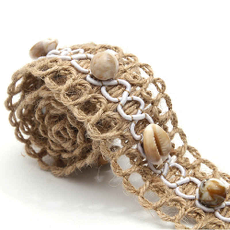 Shell shape Wholesale Personalized Multi lace trim pearl Embroidery Ribbon Cotton Ribbon trims and garment accessories