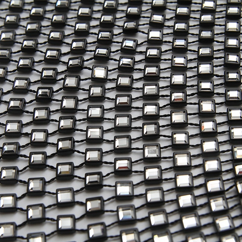 Kavatar mesh for rhinestones point back rhinestone mesh trimming in Rhinestones Fabric fashion Sew-on for  shoes clothing