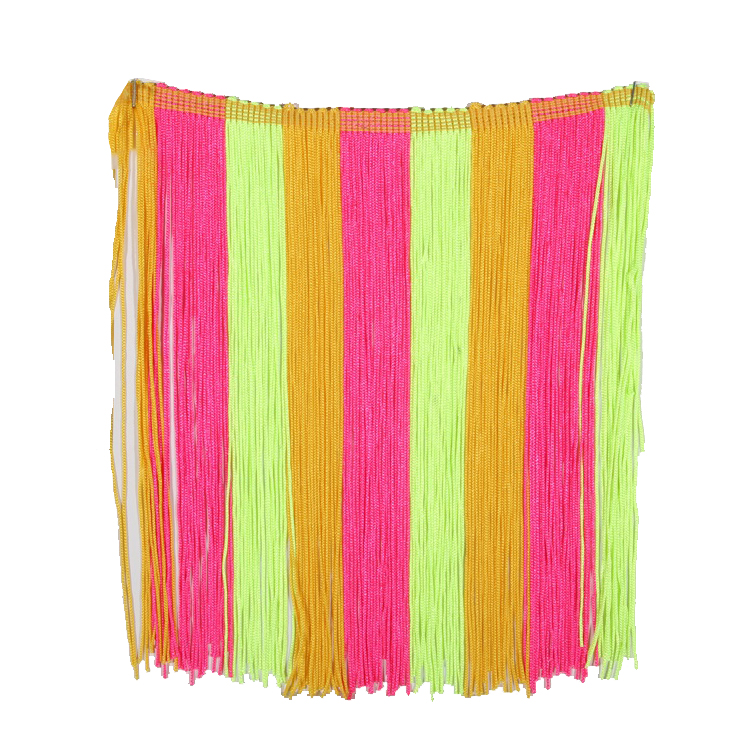 Wholesale fancy long fringes trim for dance dress