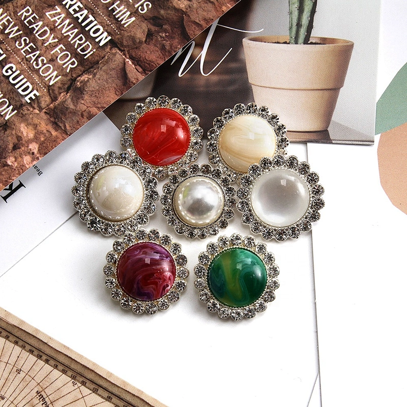 Clothing accessories set diamond buttons, clothing coat accessories buttons wholesale