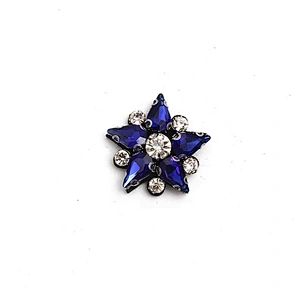 Christmas Cherry Flower Decorative Sew on Rhinestone Beaded Patches Wholesale patches for clothing